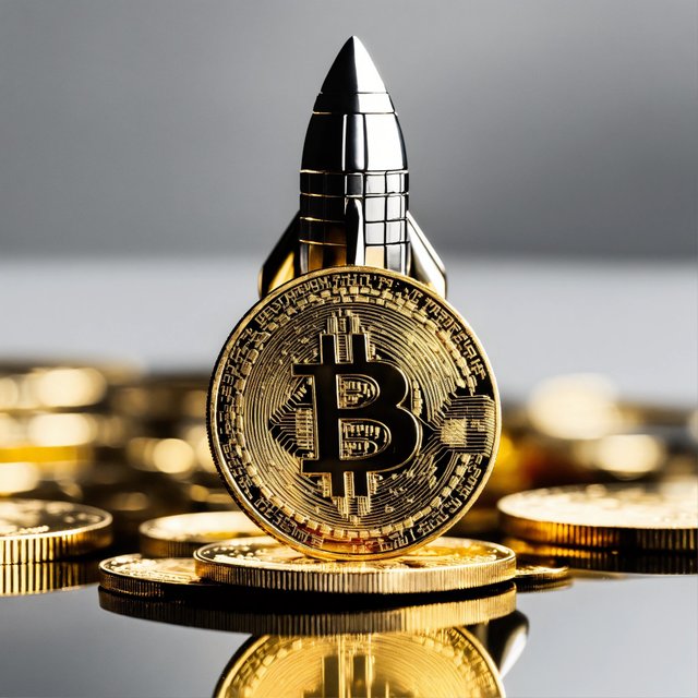 gold crypto coin with a rocket white background.jpg