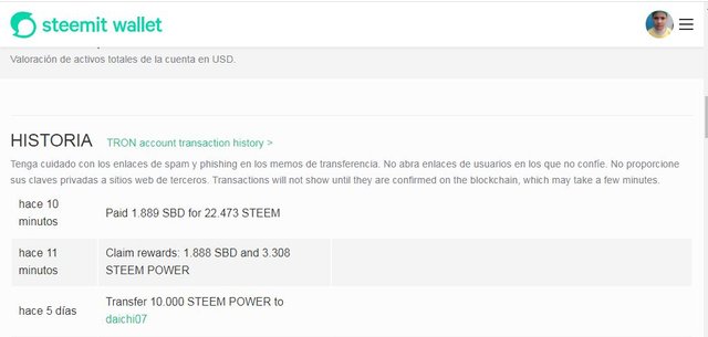 compra de steem con mi ultima recompensa.JPG