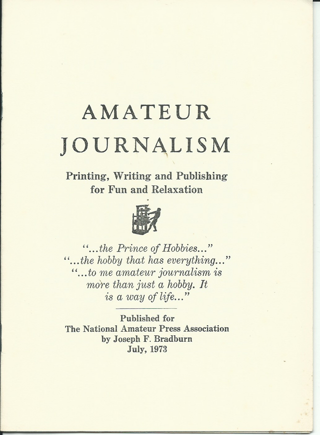 Amateur Journalism - July 1973 - Cover Page.png