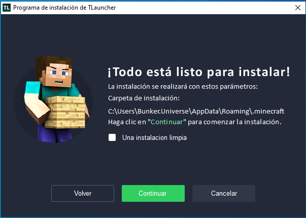 11-continuar para iniciar la instalación.PNG