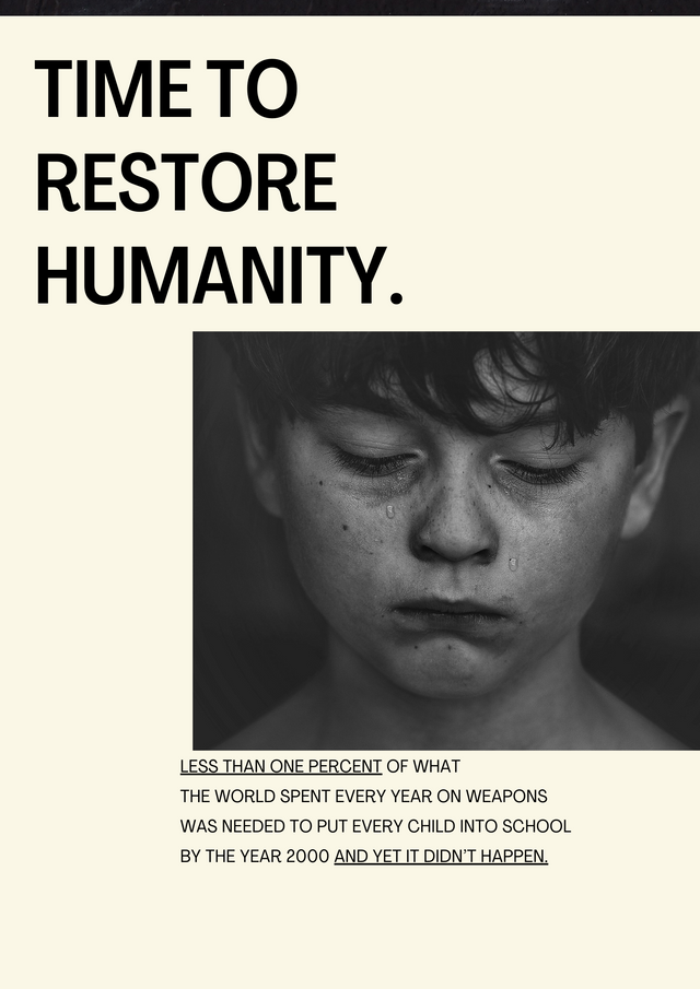 Black and White Photo Child Poverty Poster.png