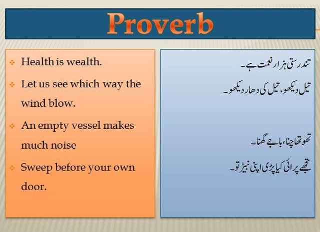 lecture:05 Proverb with Urdu translation ضرب المثل اردو ترجمہ کے