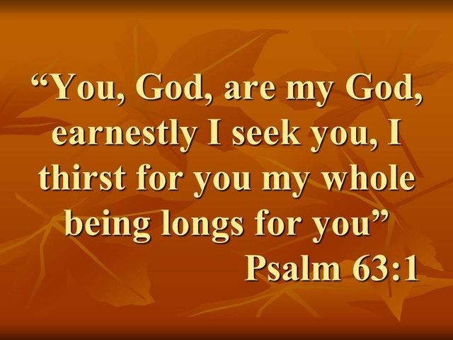 Spiritual worship. You, God, are my God, earnestly I seek you, I thirst for you my whole being longs for you.jpg