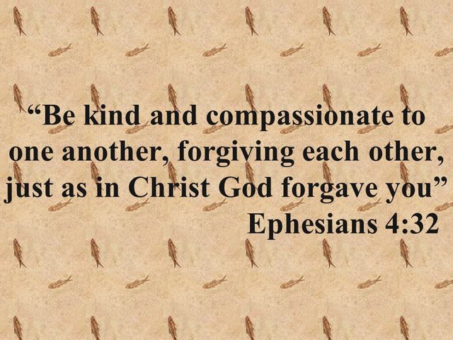 Bible study. Be kind and compassionate to one another, forgiving each other. Ephesians 4,32.jpg