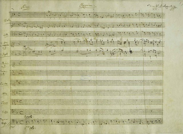 One of the pages of the original score