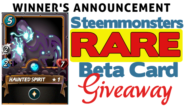 steemmonsters rare beta card giveaway winner.png