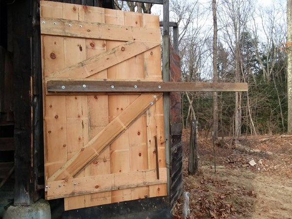 Barn doors - 1st one built and hung4 crop Jan. 2019.jpg