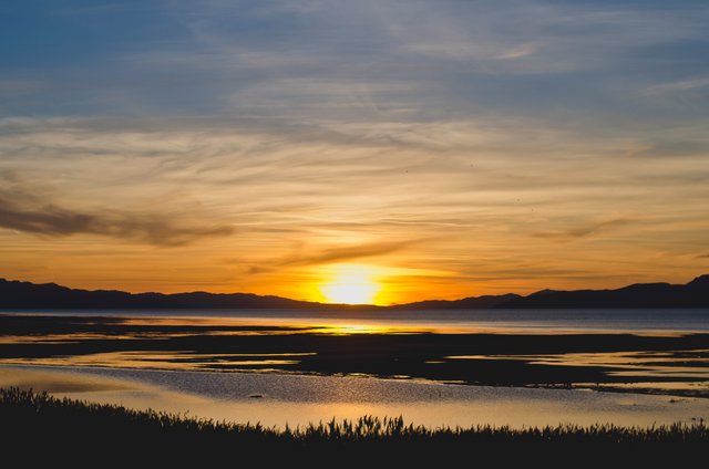 The painted on sunset at the great salt lake.JPG