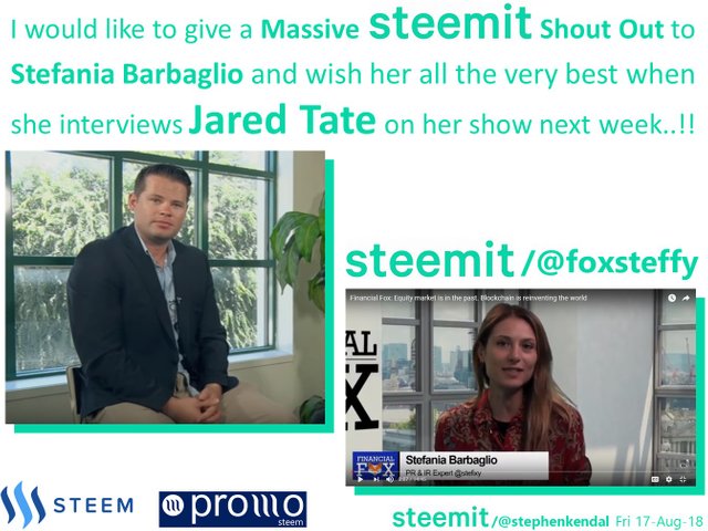 Huge Steemit Shout Out to Stefania Barbaglio for having Jared Tate on her show .jpg