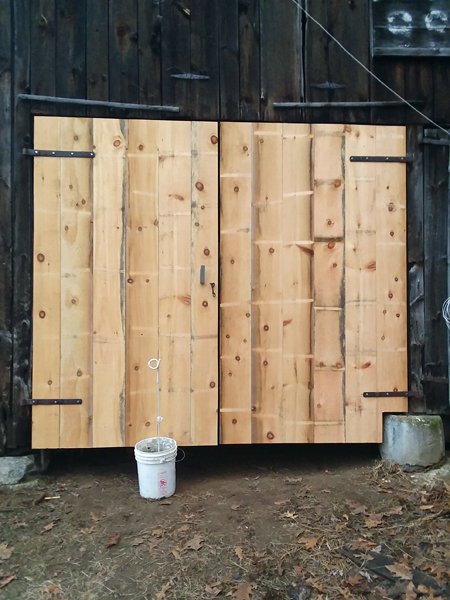 Barn doors - 2nd one built and hung1 crop Jan. 2019.jpg