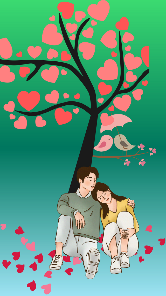 Colorful Illustrated Love February Calendar 2023 Phone Wallpaper.png