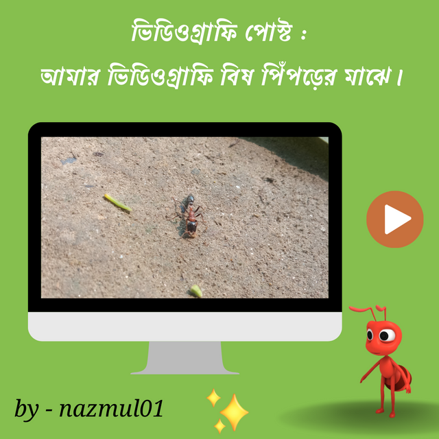 ভিডিওগ্রাফি পোস্ট   আমার ভিডিওগ্রাফি বিষ পিঁপড়ের মাঝে।.png