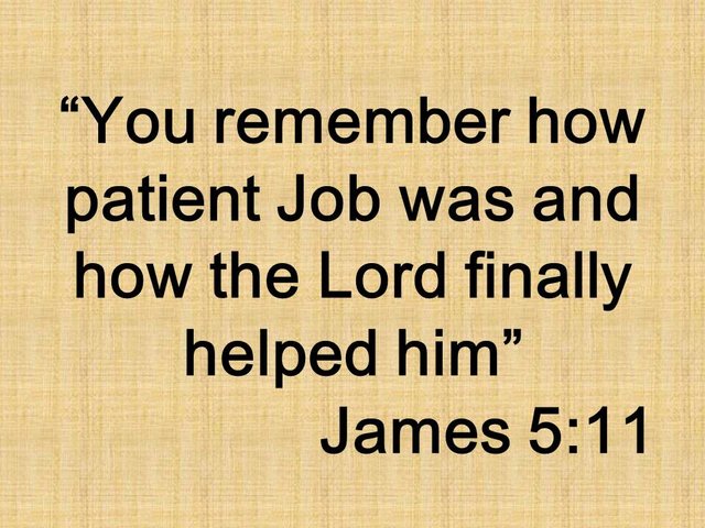 Faith and the true fear. You remember how patient Job was and how the Lord finally helped him. James 5,11.jpg