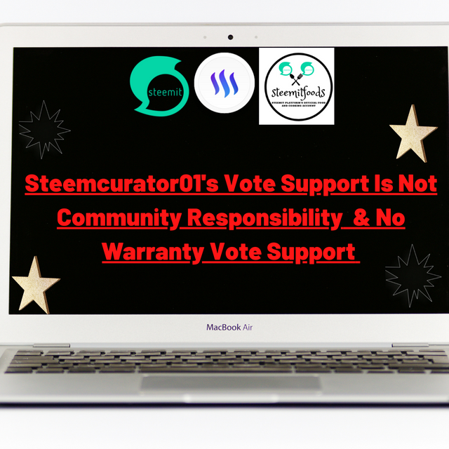📣Steemcurator01's Vote Support Is Not Community Responsibility ✅ & No Warranty Vote Support ⚠️.png