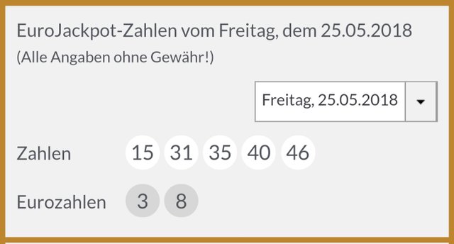 Eurojackpot 25.05.18 Eurojackpot 25.05.18