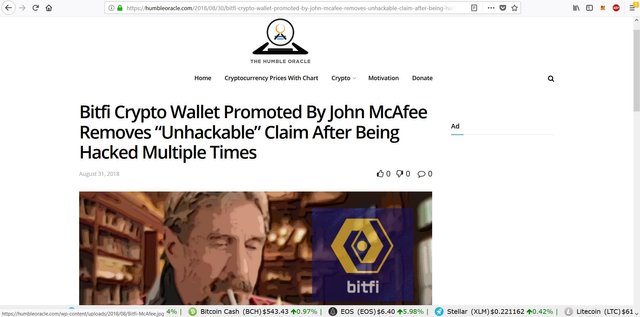 Bitfi Crypto Wallet Removes Unhackable Claim.JPG