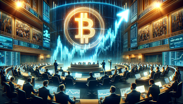 DALL·E 2024-01-19 08.23.40 - 1. A dynamic, digitally-styled image showing a large, glowing Bitcoin symbol in the foreground with a rising graph behind it, indicating an increase i.png