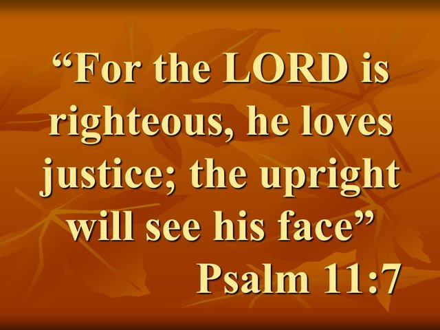 The vision of God. For the LORD is righteous, he loves justice; the upright will see his face. Psalm 11,7.jpg