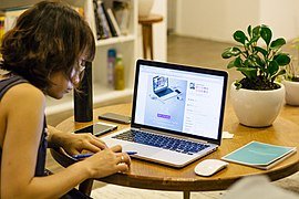 270px-Woman_working_behind_computer.jpg