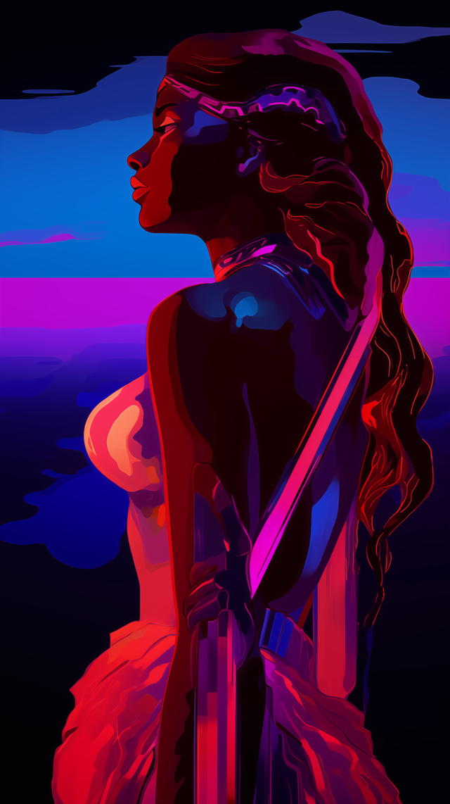 jeniseny_Howling_Venus_Warrior_vibrant_neon_glow_vibrant_shades_af6c5a07-8d81-4d5a-8e29-386ecb17121c.png