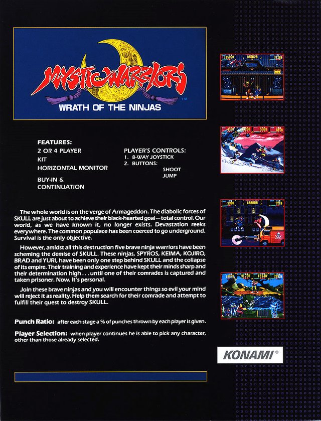 Flyer US 1 - Mystic Warriors - Wrath of the Ninjas (1992) (Run And Gun) (Arcade).jpg