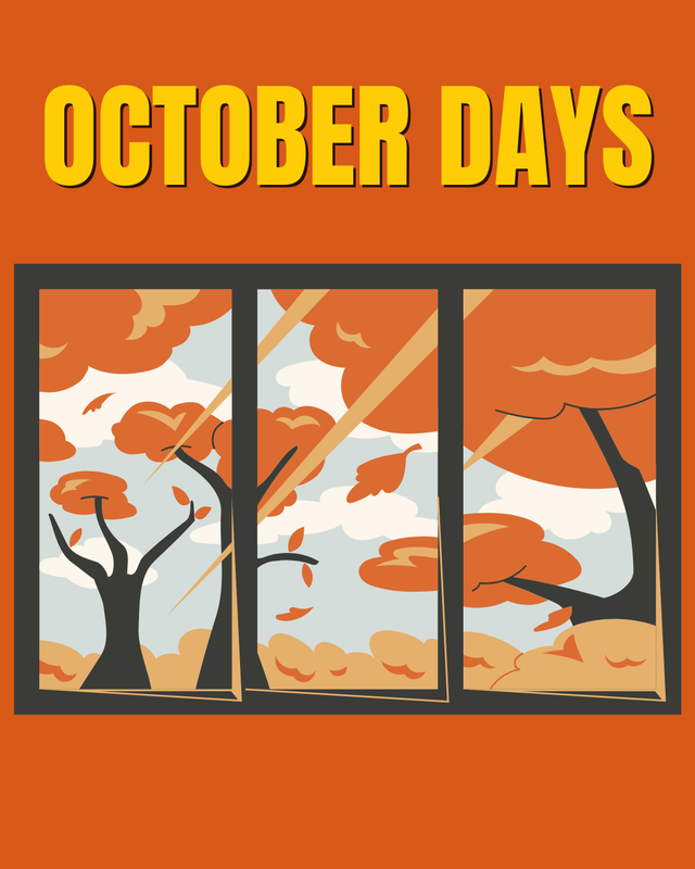 Yellow Orange and Black Flat October Window Instagram Post.png