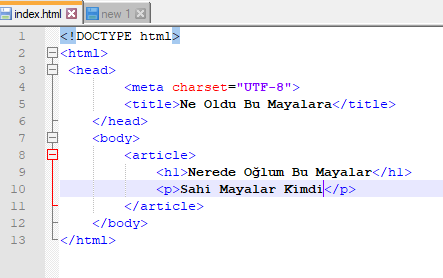 HTML5 Temel Yapı
