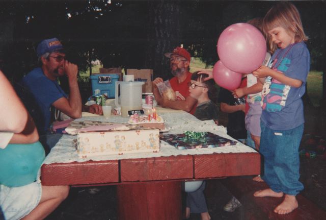 1993 Reunion Hagg Lake Jim Don Joey others picnic table.png