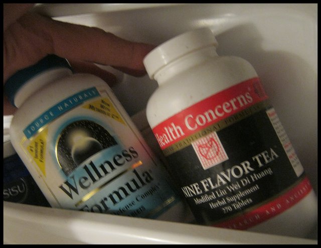Wellness formula and 9 flavor tea for Medicine Cabinet post.JPG