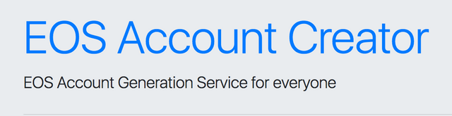 EOS Account Creator