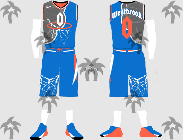 jezzinesalar: Basketball jersey Shirt Design Blue thunder team