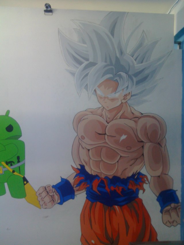 Mural Android Ssj Vs Goku Ultra Instict Steemit