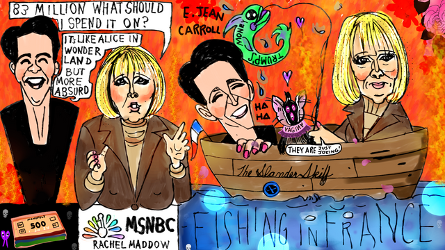 E. Jean Carroll Rachel Maddow Political cartoon.png