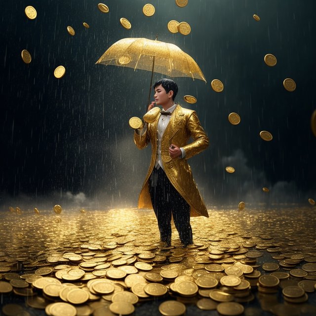 DreamShaper_v5_Rain_of_gold_coins_A_person_who_is_satisfied_wi_0.jpg