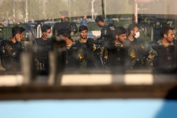 REU PIX Iran's riot police forces stand in a street in Tehran, Iran 08102022.jpeg