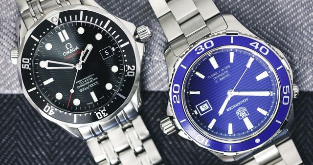 TAG Heuer Aquaracer replica VS Omega Seamaster Diver 300M.jpg