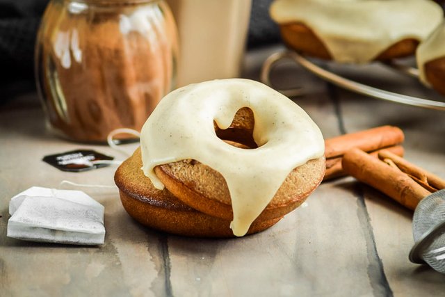 Chai Latte Doughnut with Vanilla Bean Icing (Vegan)- (1).jpg