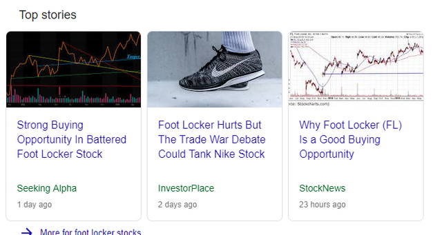 Google about Foot Locker