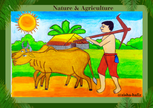 Drawing of farmer returning from field by @zisha-hafiz.png