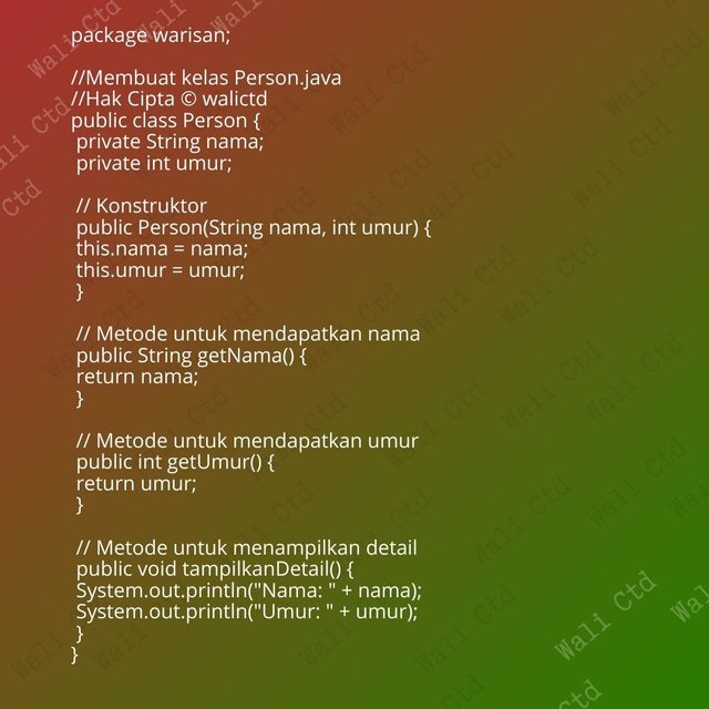 package laptopwalictd; public class Laptop { private String merek; private double harga; Konstruktor untuk menginisialisasi atribut public Laptop(String merek, double harga) { this.merek = merek; (4).jpg