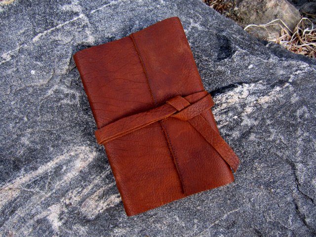 Brown Buffalo Leather Wrap Journal 1d.jpg