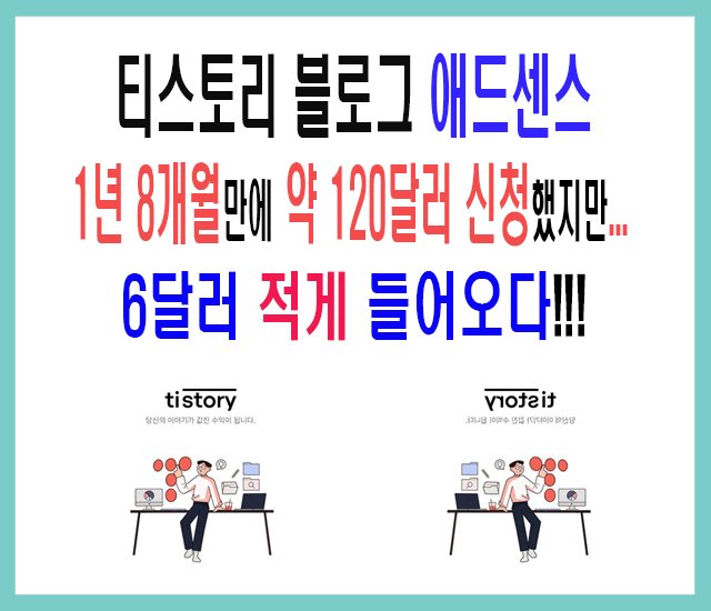 티스토리 블로그 애드센스 1년 8개월 만에 약 120달러 신청했지만 6달러 적게 들어오다.jpg