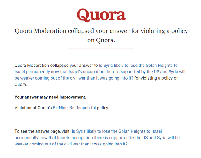 Quora Moderators Protect Israel.png