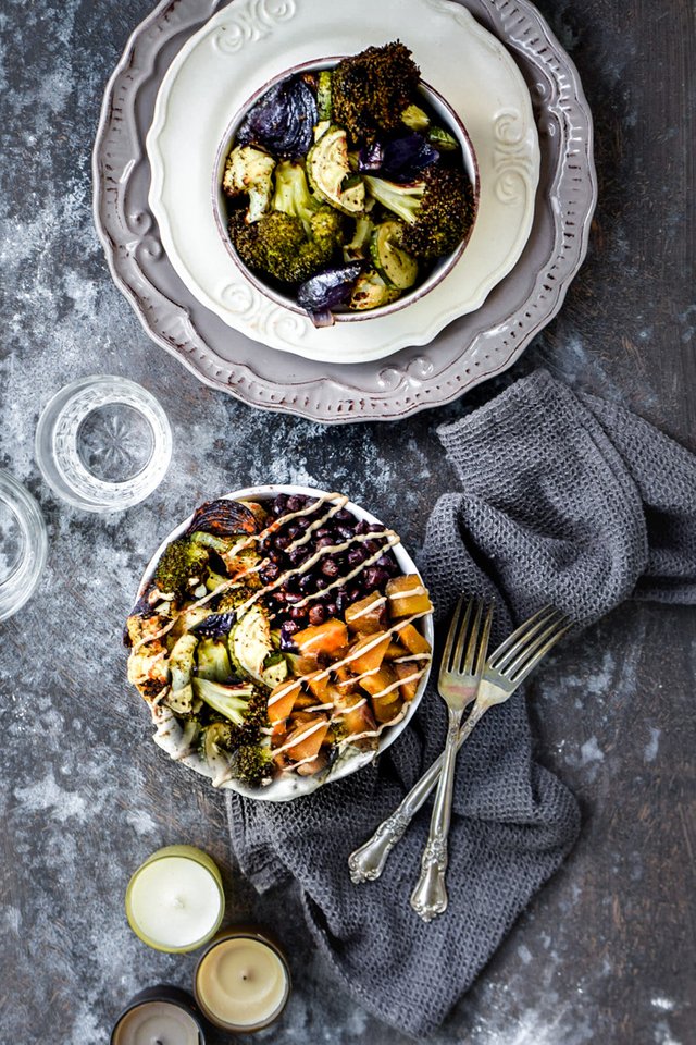 Roasted Veggie Sweet Potato Power Bowls + Yogurt Tahini Sauce (vegan+gf)-3.jpg