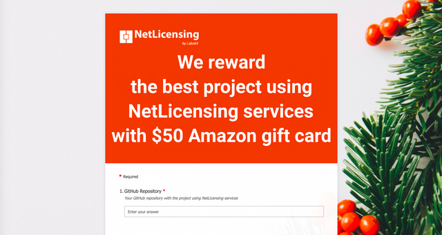 NetLicensing GitHub december challenge.png