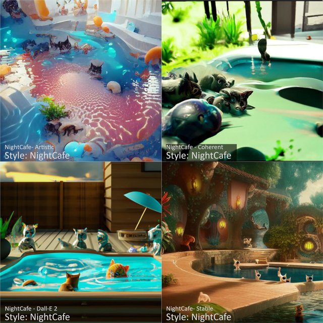 Ai Art comparison-Swimming pool filled with many cute baby Cats.jpg