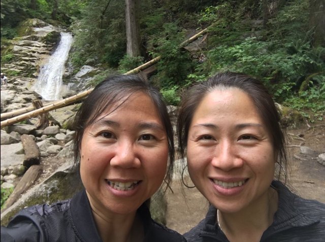 selfie by waterfall Crystal Trail Hike.JPG