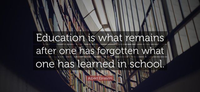 Education is what remains after one has.jpg