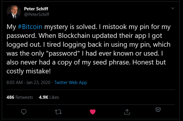 Peter Schiff clarifies