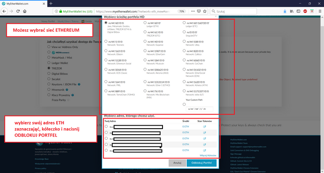 mszybowski.pl - trezor i myetherwallet 4 wybierz adres ETH z dolnej listy.png